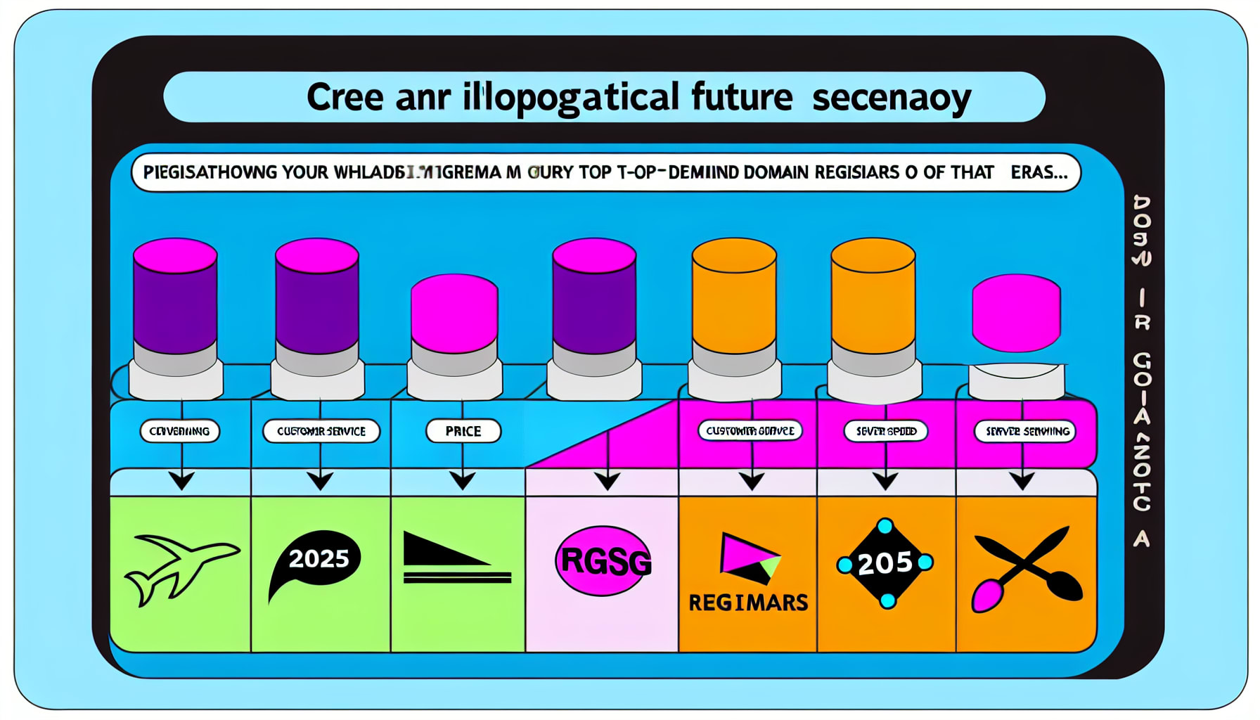 Comparison chart of top domain registrars in 2025