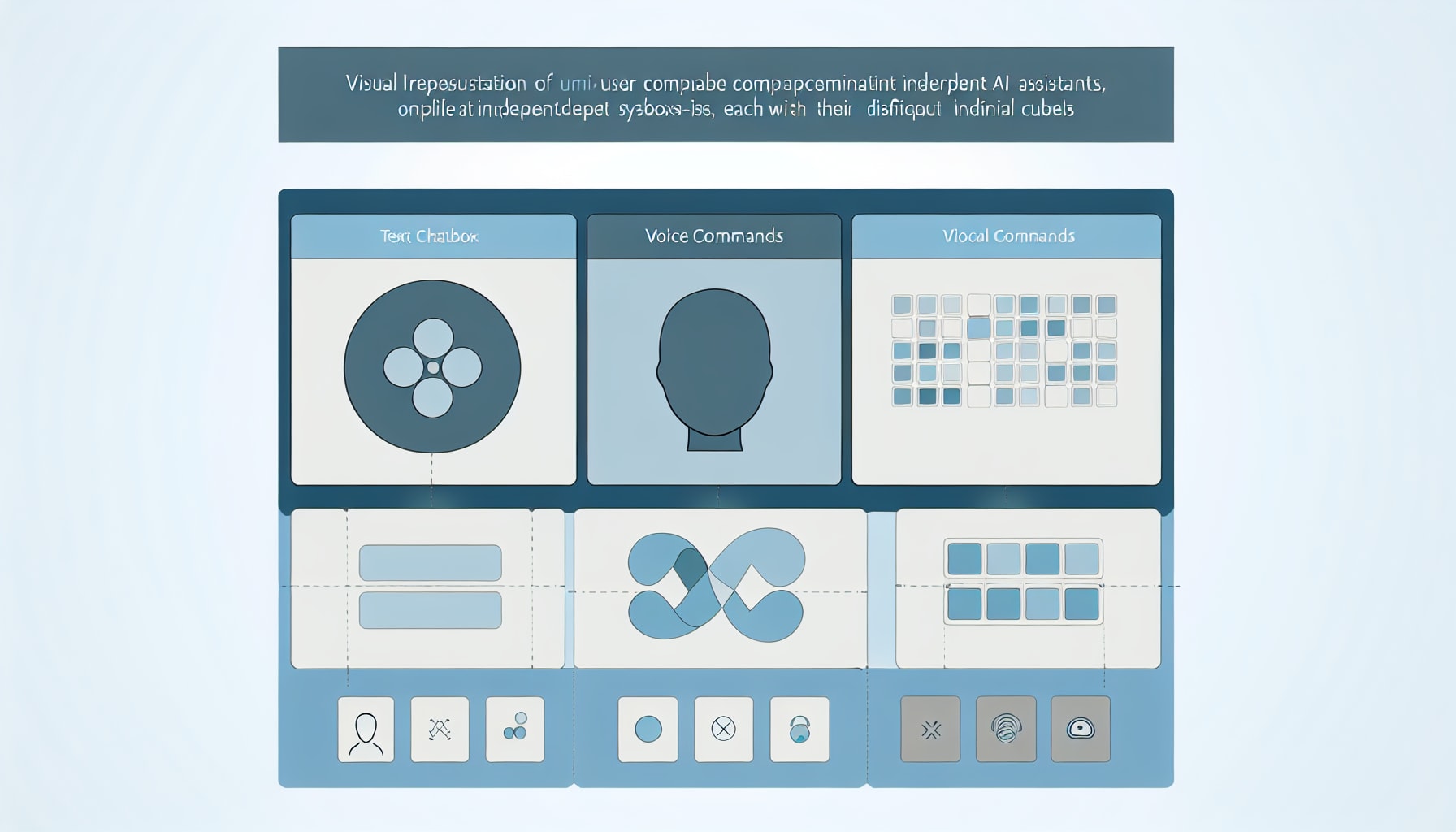 User interface mockup of an all-in-one AI platform combining various AI assistants