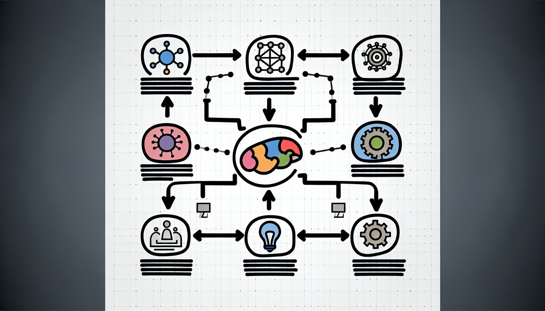 Workflow illustration showing choosing AI tools based on content goals