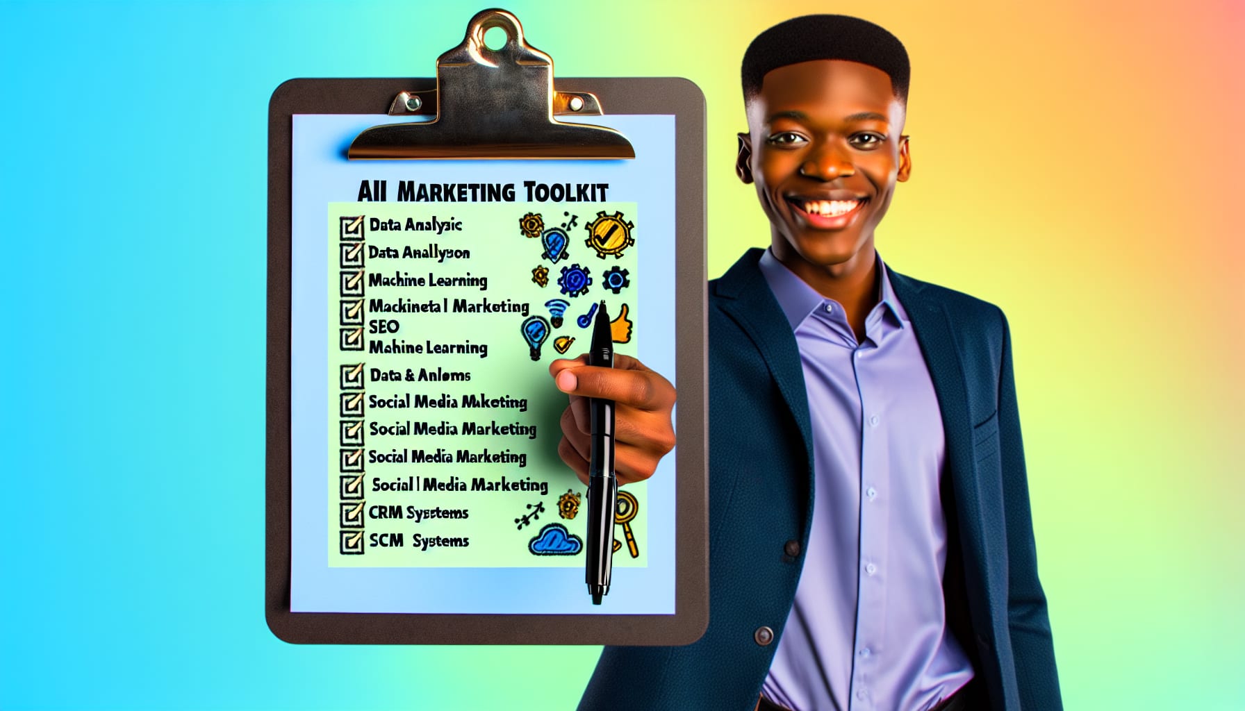 Checklist of features for selecting AI marketing toolkits