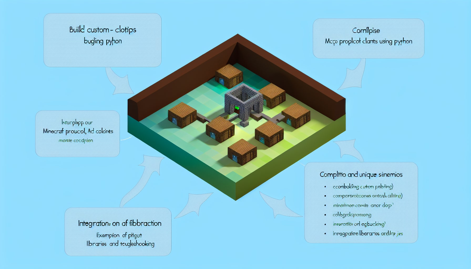 Code snippets and workflow of building custom MCP clients with Python and integration examples