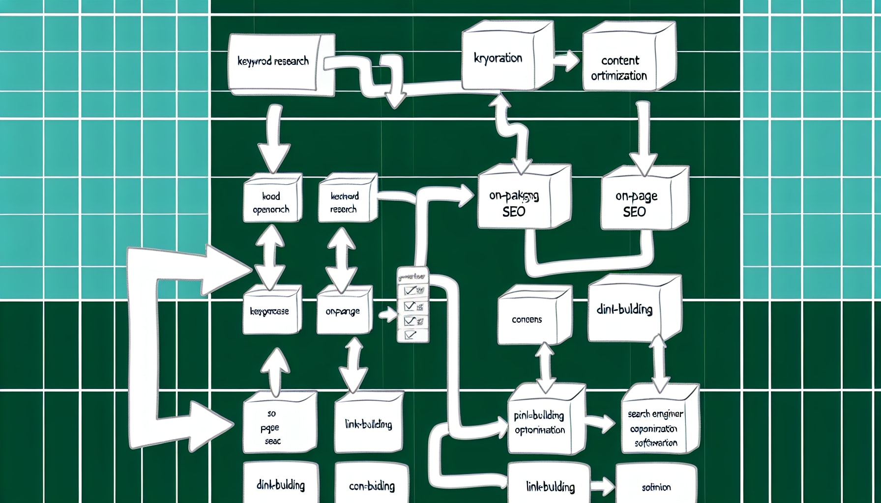 Flowchart illustrating Rank Math automation in SEO tasks