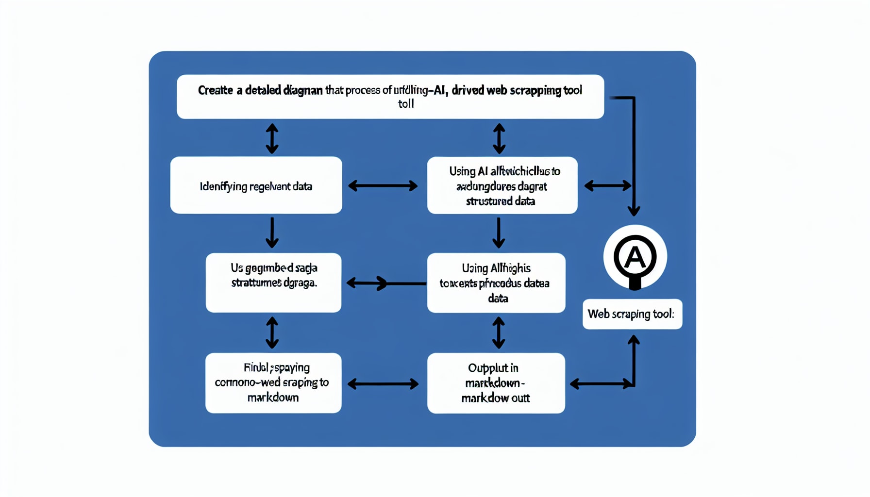 Diagram of Firecrawl's AI-driven scraping and markdown output
