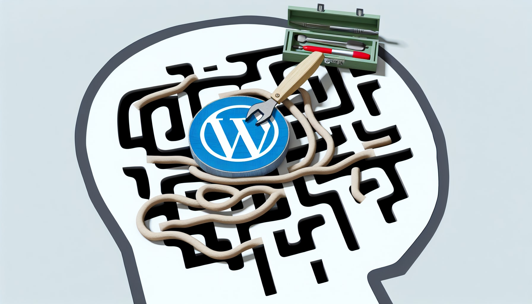 Visual representation of WordPress limitations in complex development scenarios.