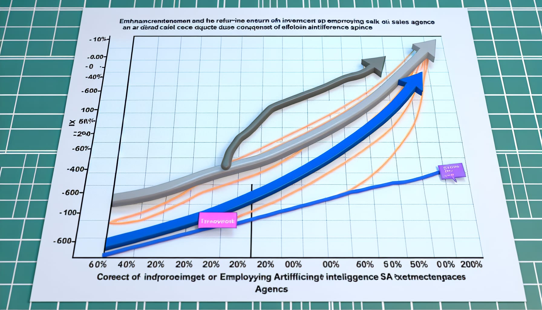 Graph showing ROI improvements and pipeline growth using AI sales agents.