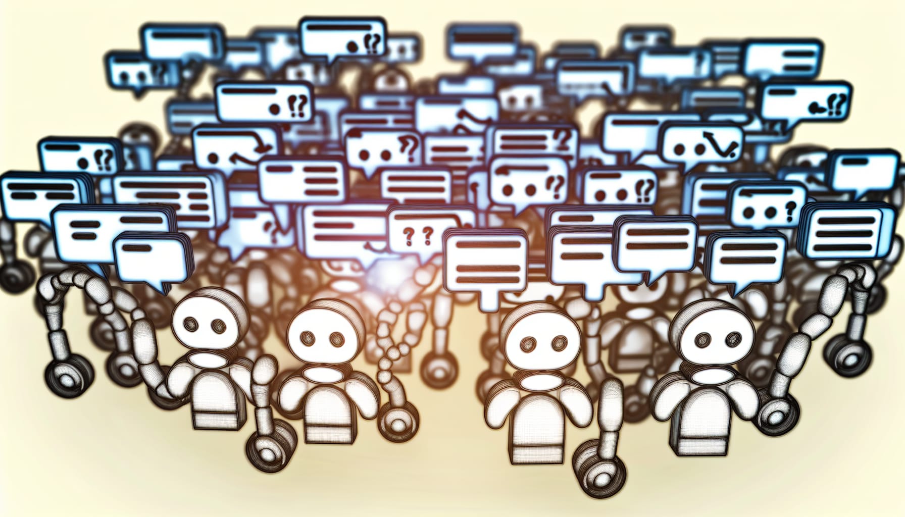 Diagram showing AI chatbots automating repetitive customer inquiries