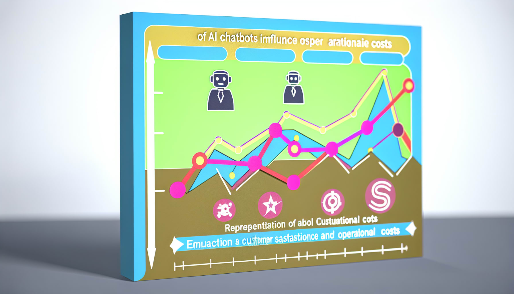 Graph illustrating AI chatbot impact on customer satisfaction and operational costs