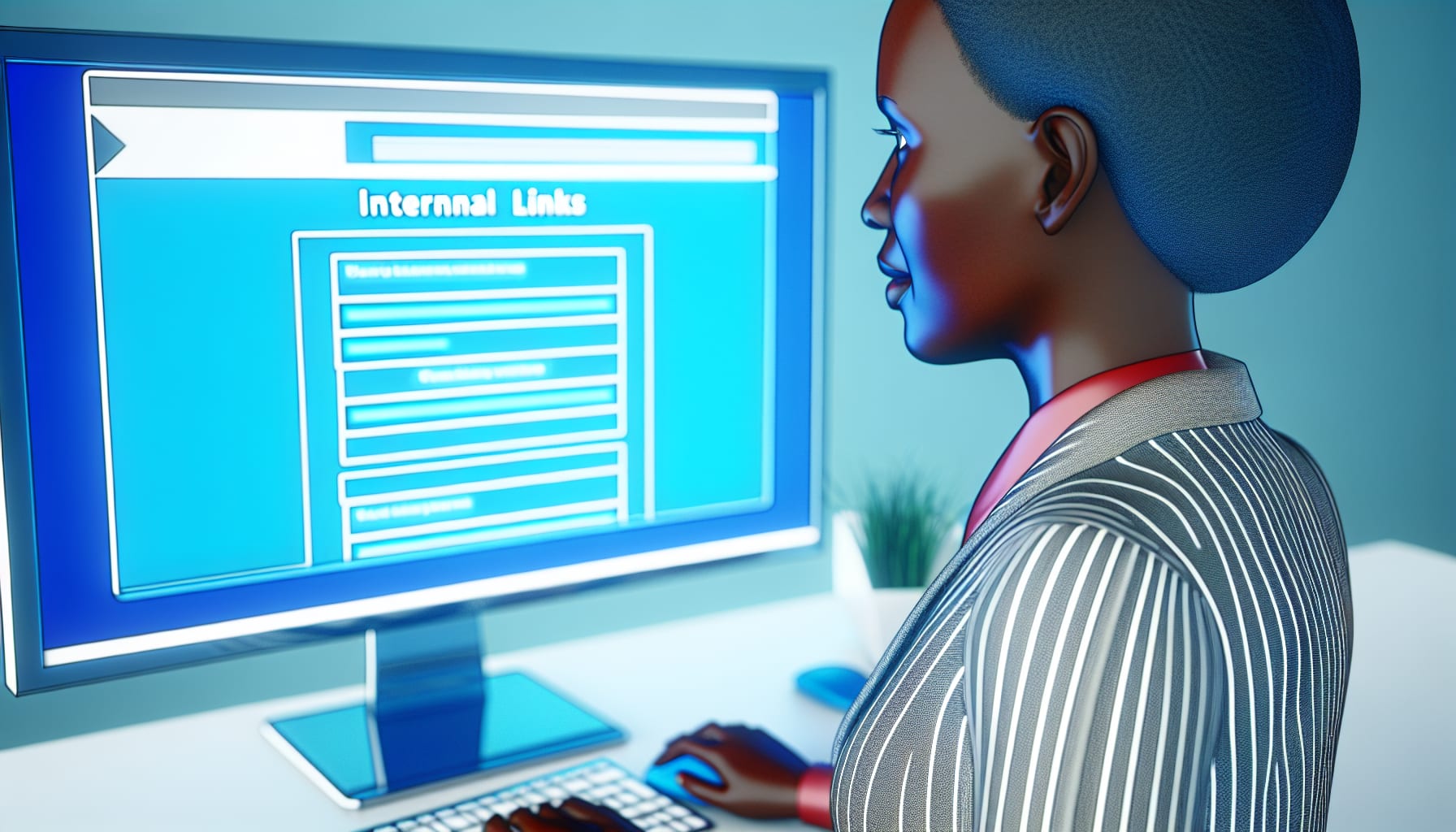 User navigating a website with effective internal links