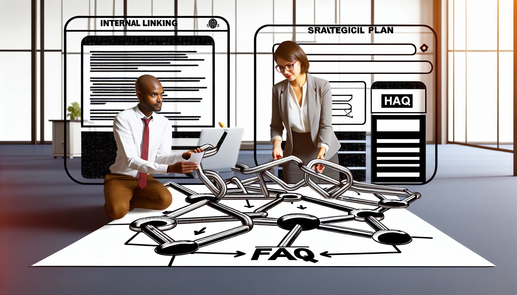 FAQ illustration on internal linking challenges