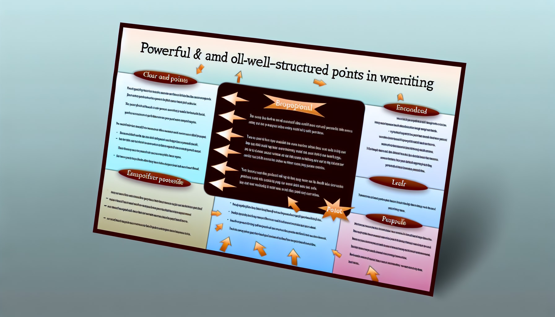 Examples of powerful and well-structured bullet points in writing.