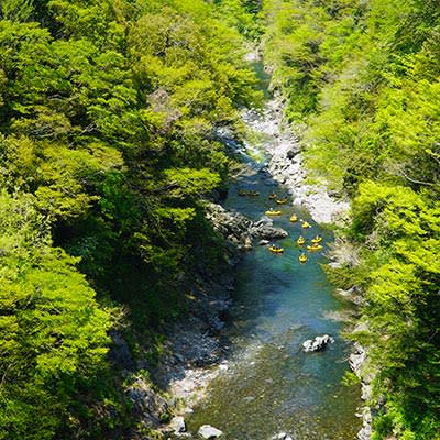 景色最高 - みなかみ パックラフティングツアーのハイライト