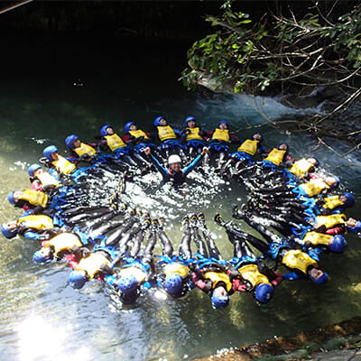 ツアーを満喫！ - みなかみ キャニオニングツアーの流れ