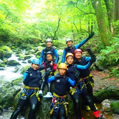 ツアーを満喫！ - みなかみ キャニオニングツアーの流れ