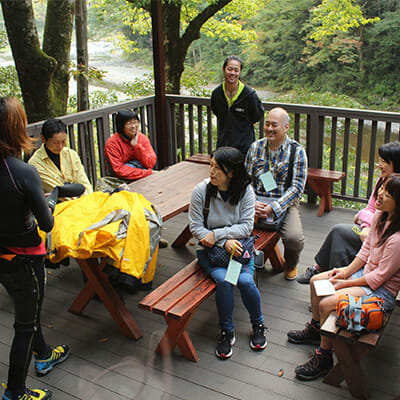 スタートトーク - みなかみ ラフティングツアーの流れ