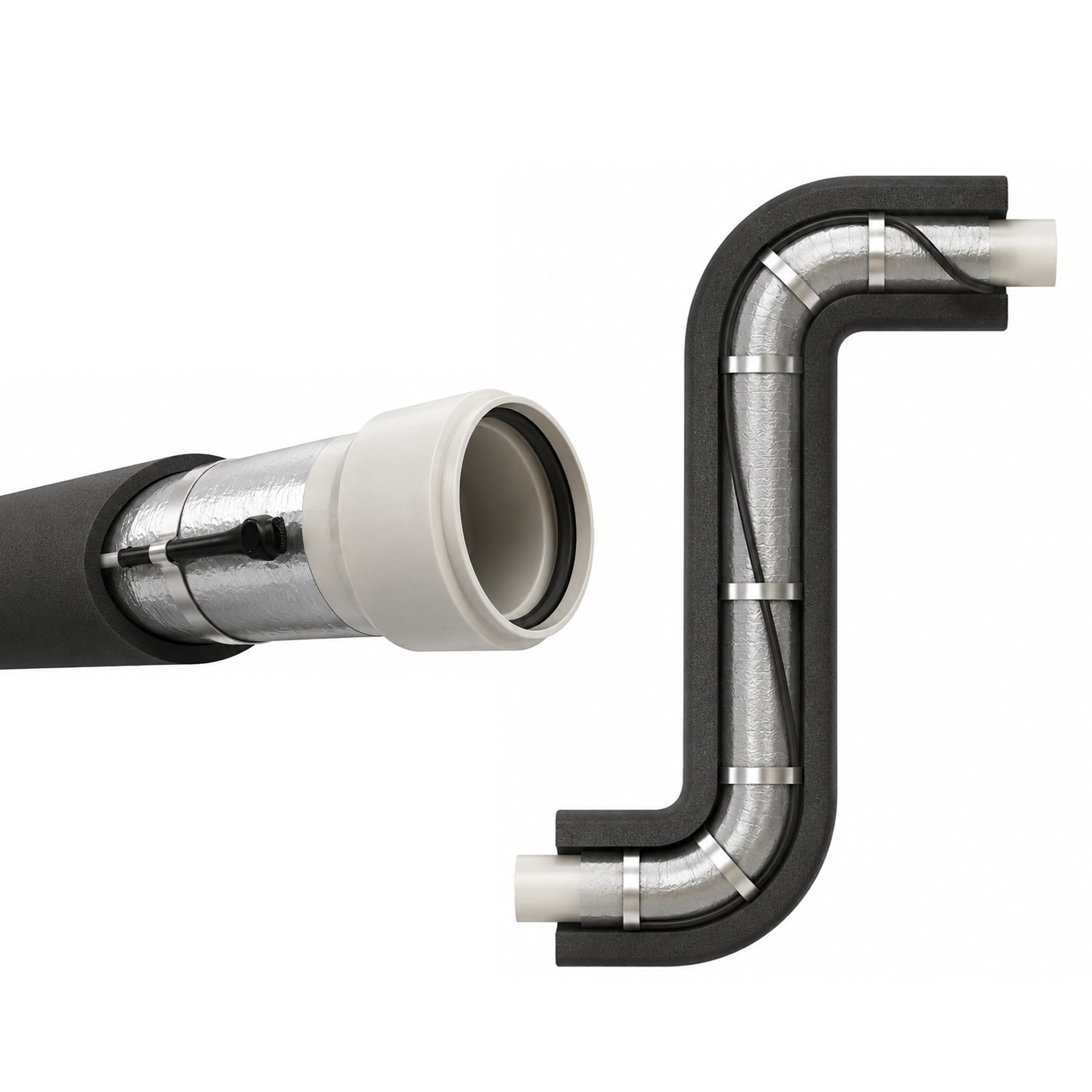 Elektra freezetec installation on pipework