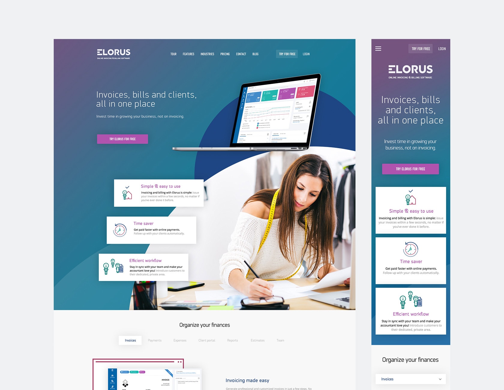 Elorus responsive design