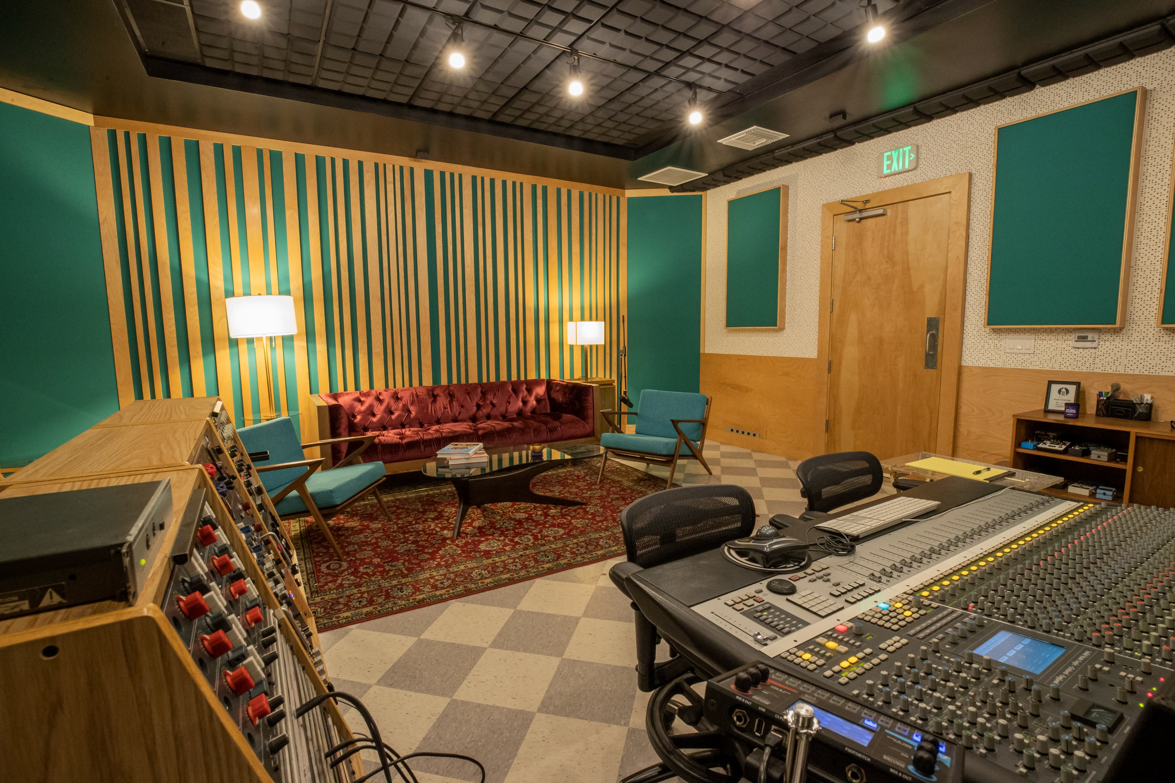 Multi-Room Recording Studio with Mid Century Aesthetic, Los Angeles, CA |  Production | Peerspace