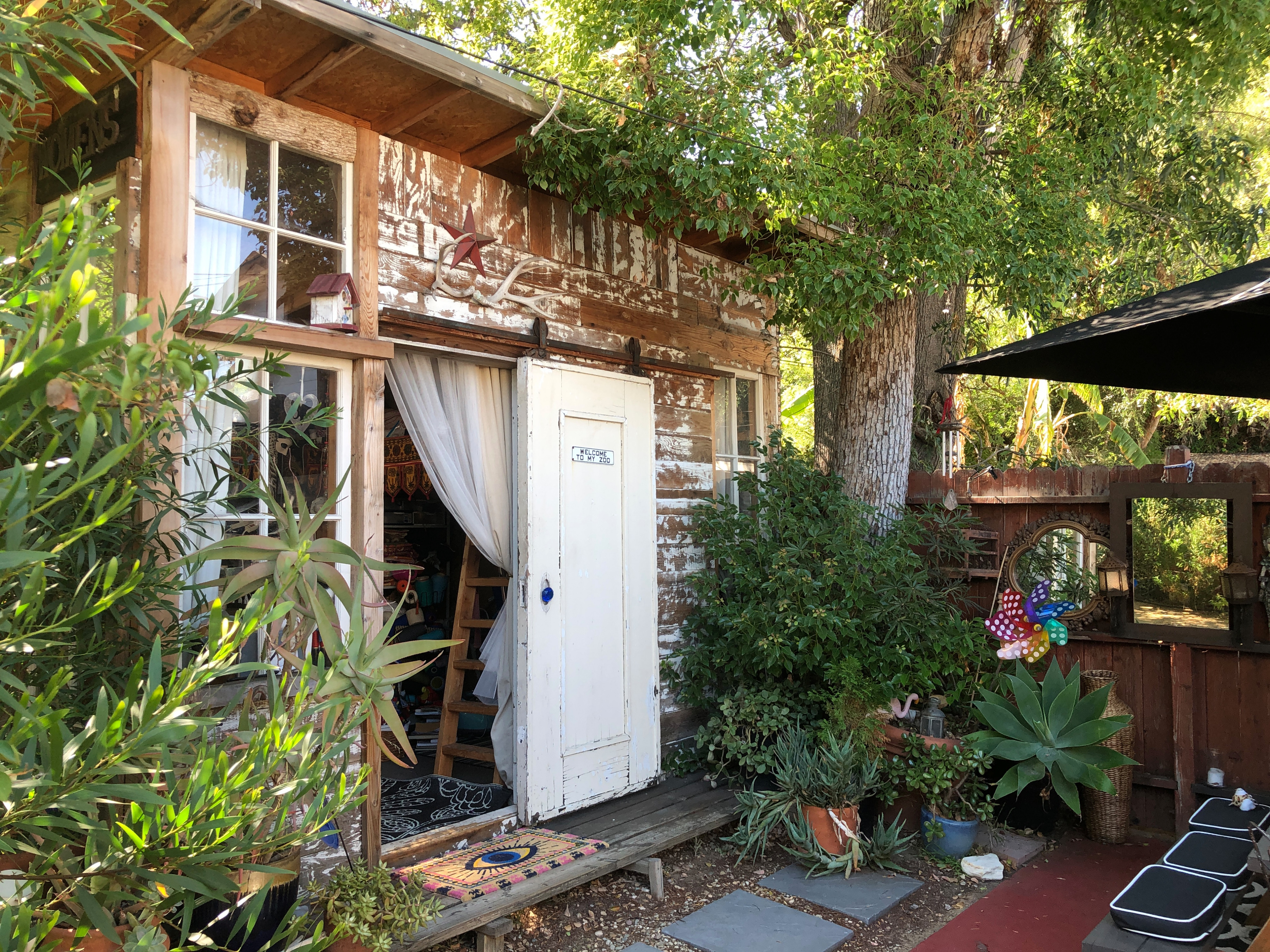 Bohemian Cabin Eclectic Main House And Backyard With Visual