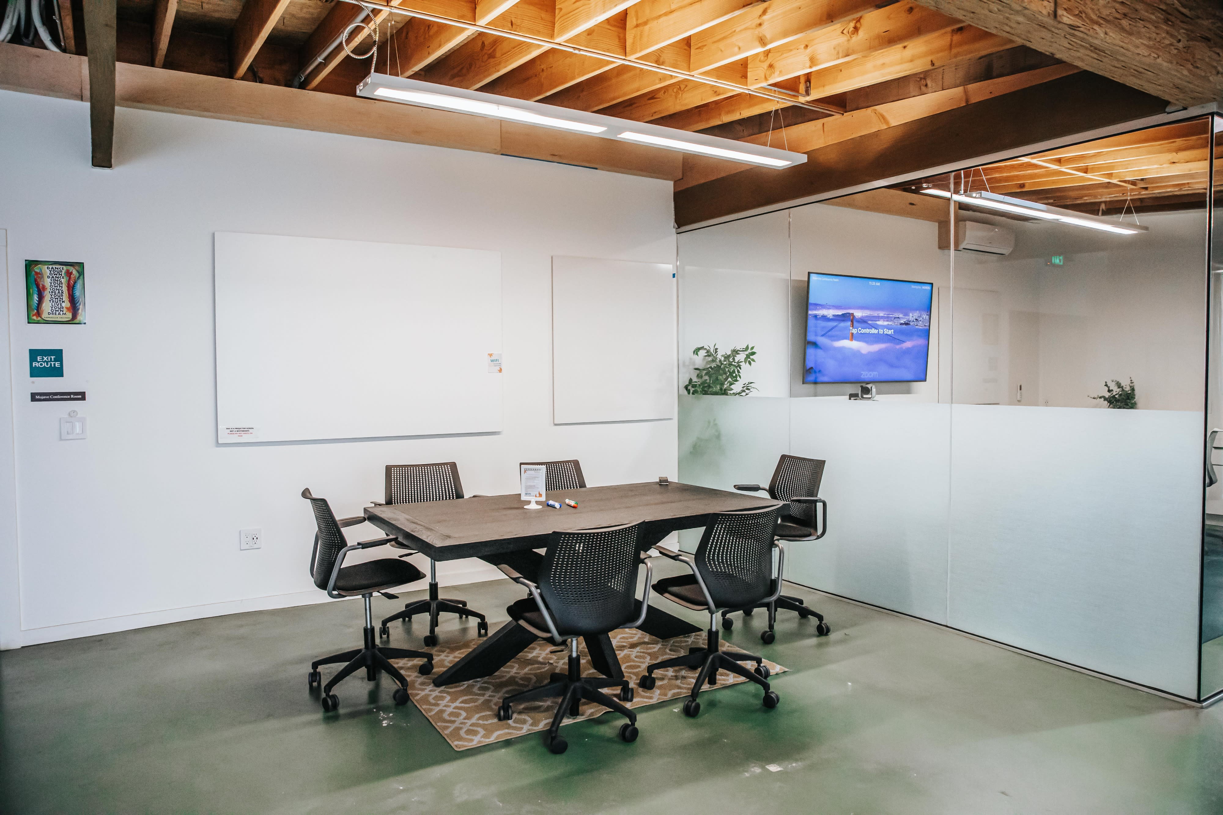 Spacious, Industrial, Modern Mojave Conference Room with Projector,  Berkeley, CA | Off-Site | Peerspace