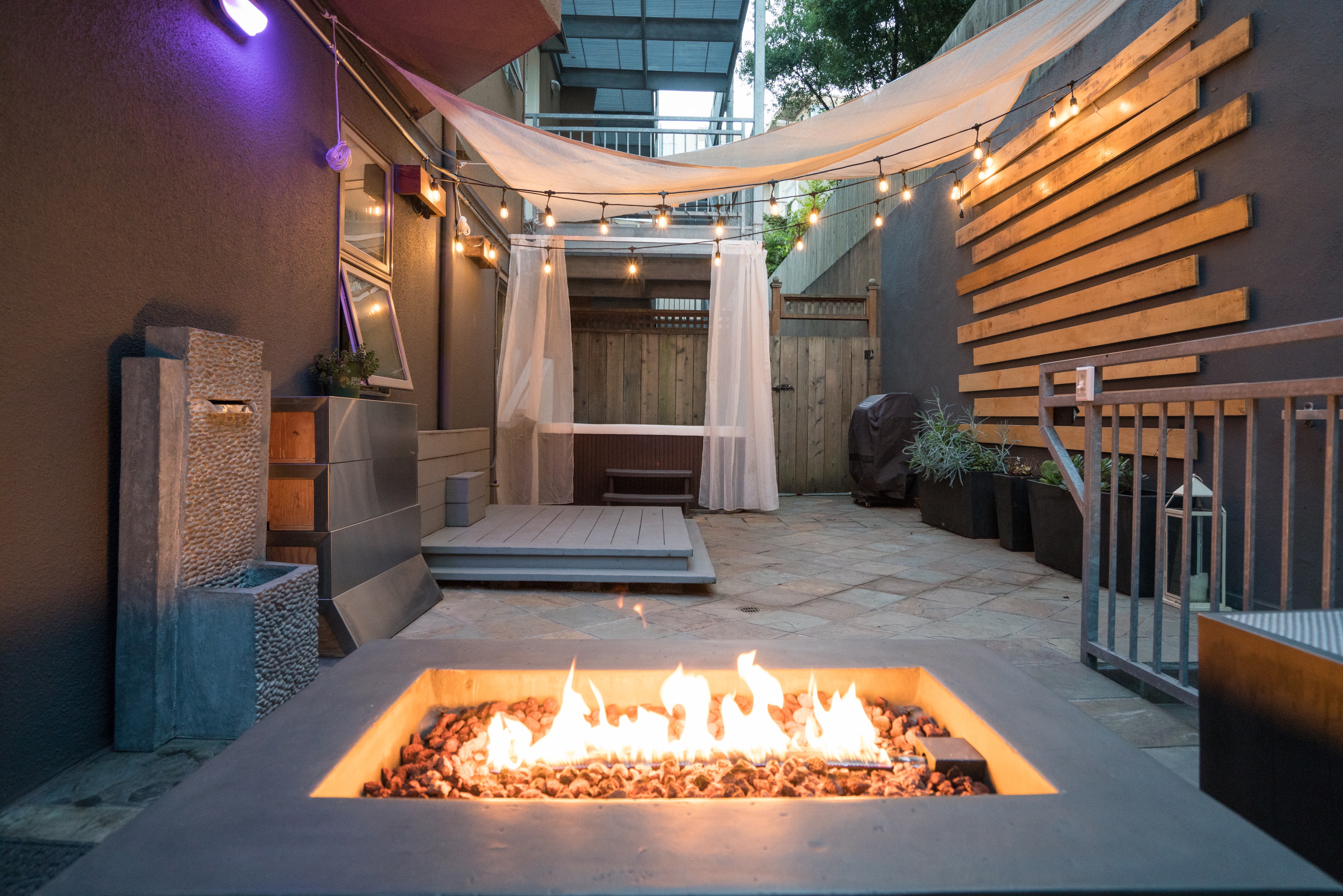 Private Patio Equipped W/A Hot Tub, Fire Pit, Lounge + Modern Indoor Space  + Parking - Upper Market St!, San Francisco, Ca | Event | Peerspace