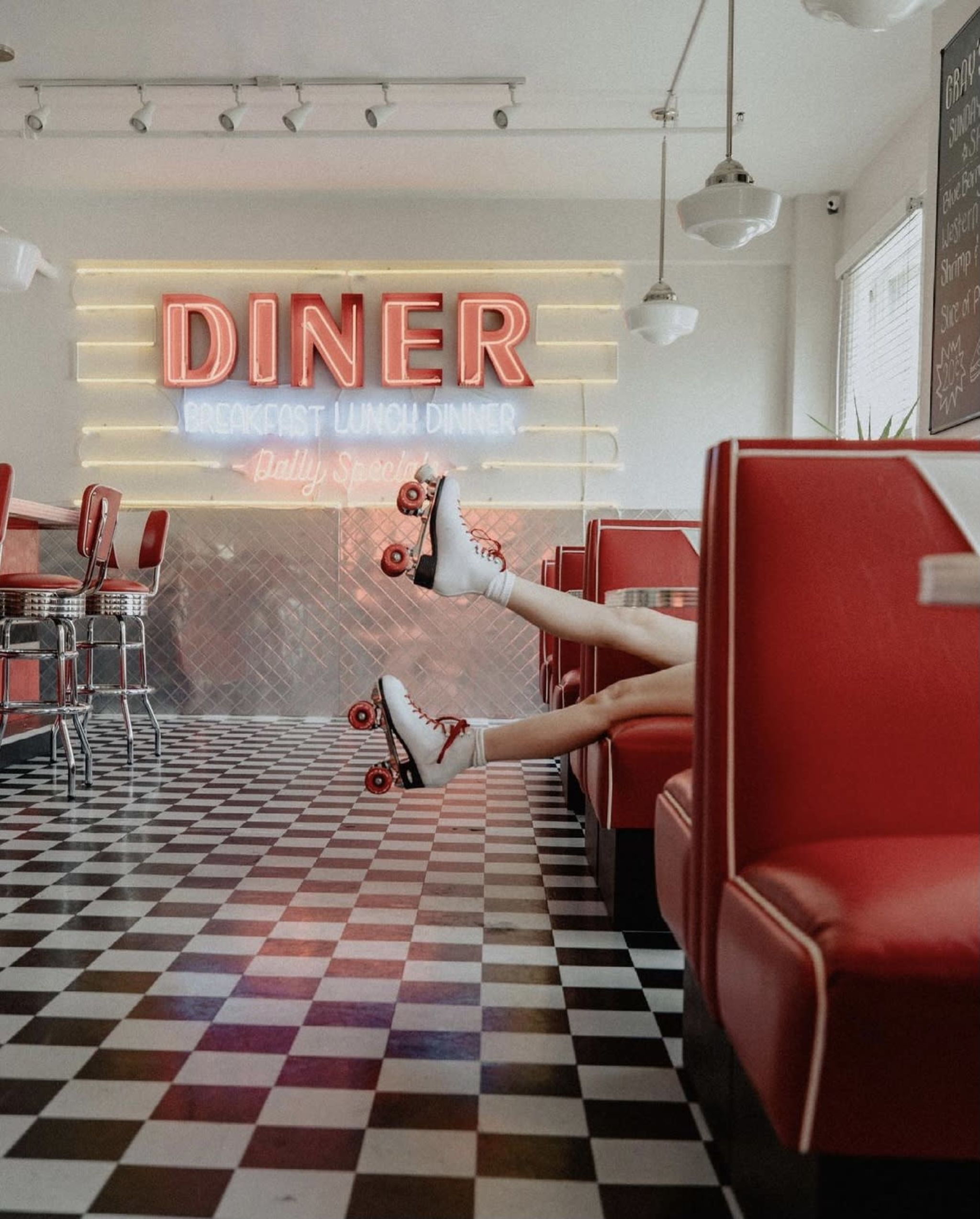 2048px x 2546px - Spacious Downtown Sun Drenched 50s Retro Neon Diner Restaurant Cafe Studio  with New York Style City View DTLA, Los Angeles, CA | Production | Peerspace