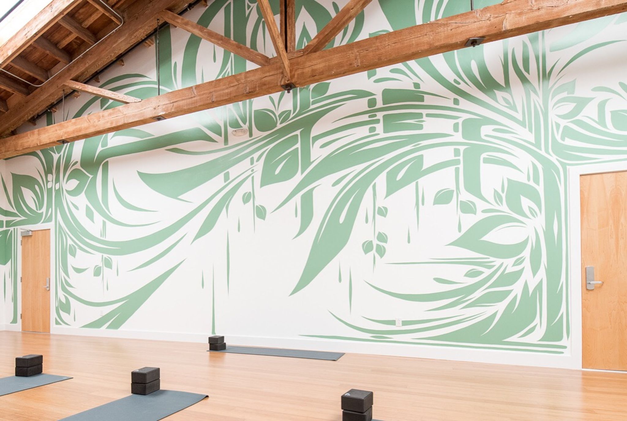 Spacious Yoga Studio with High Ceilings open space