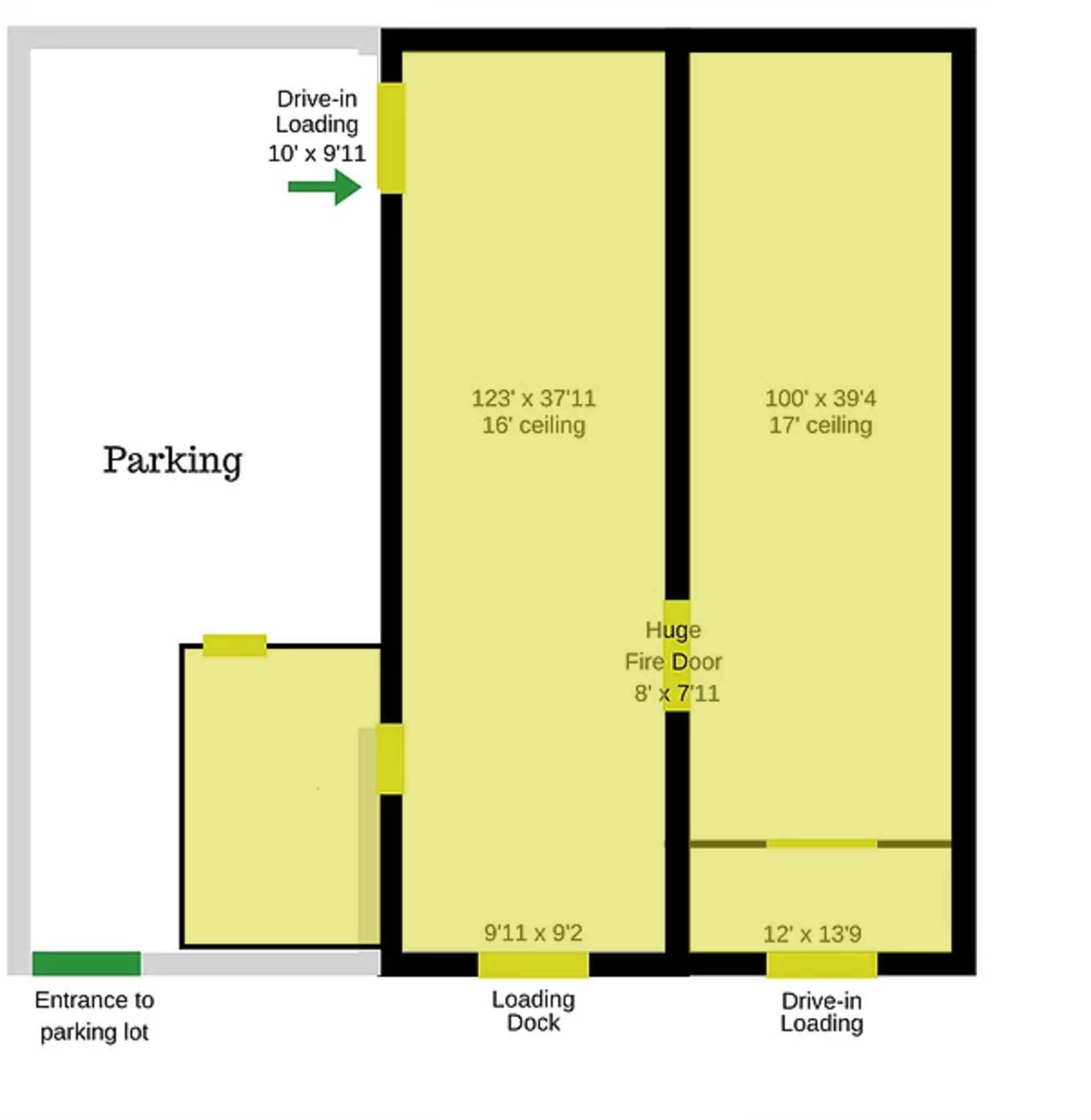 Alley Docking Parking Diagram