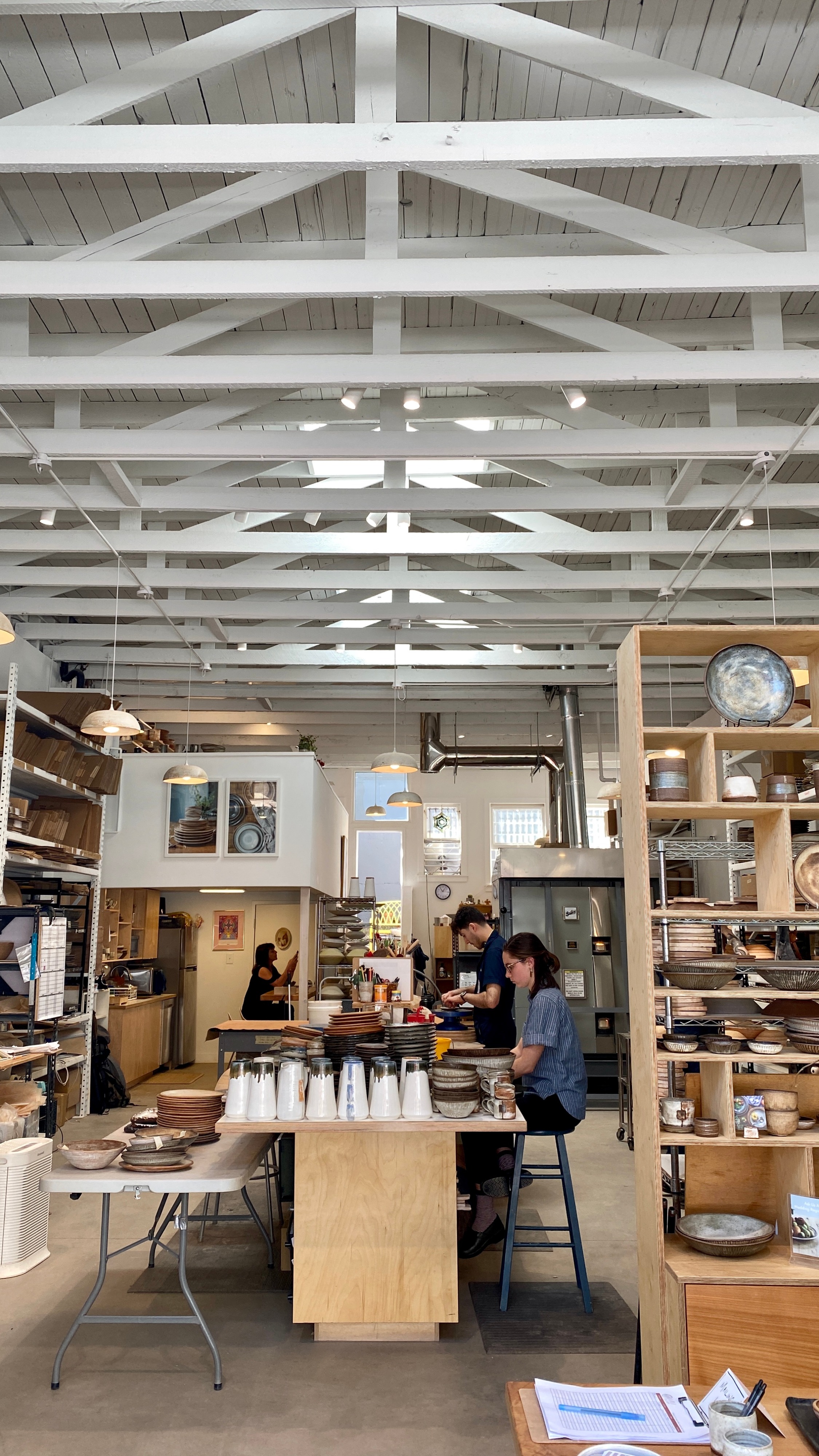 Beautiful Hayes Valley Production Pottery Studio & Showroom - open-air back  patio, well lit interior / skylights , exposed beam ceilings, San  Francisco, CA, Event