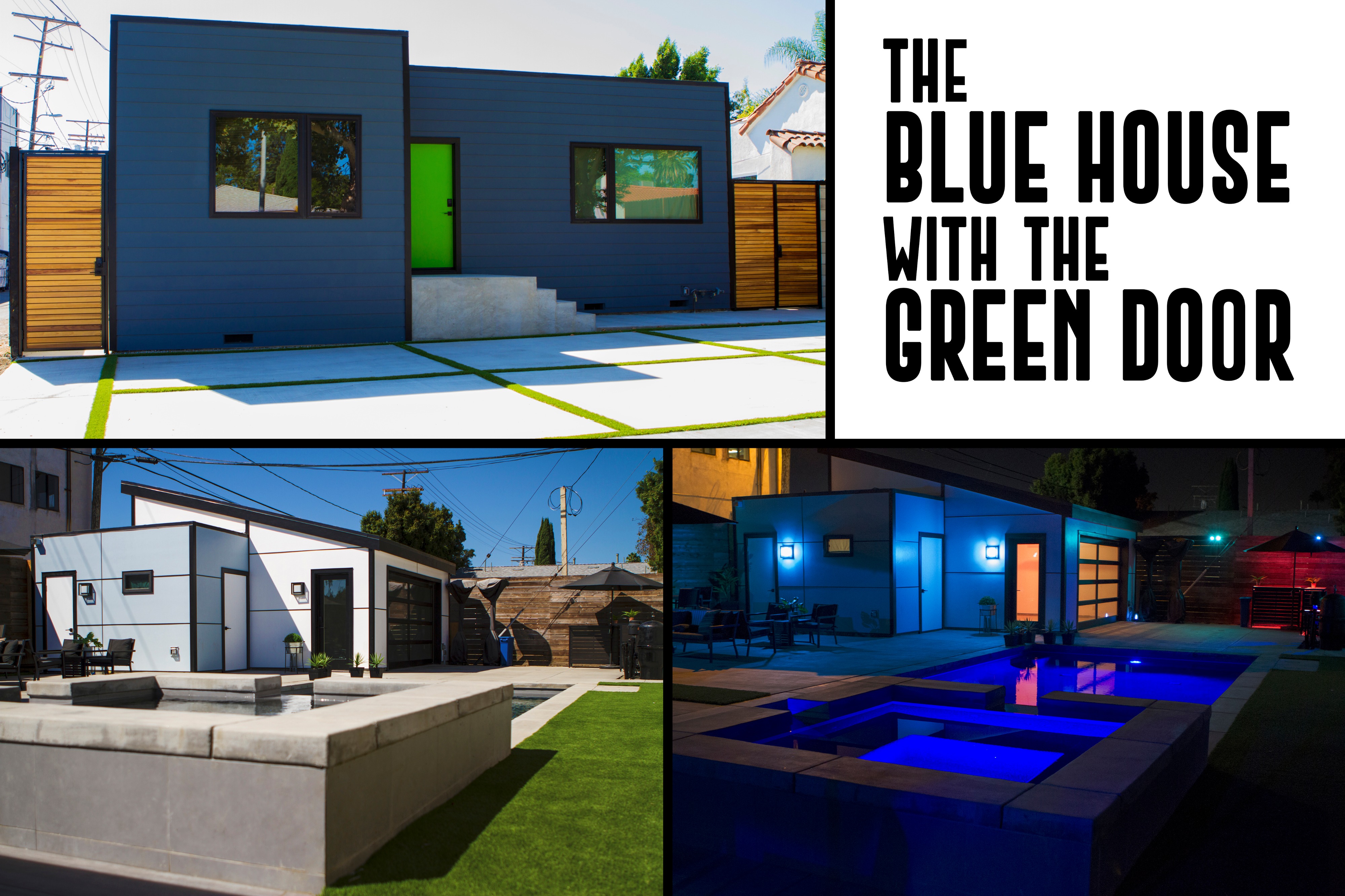 The Blue House With The Green Door Urban Oasis Backyard With