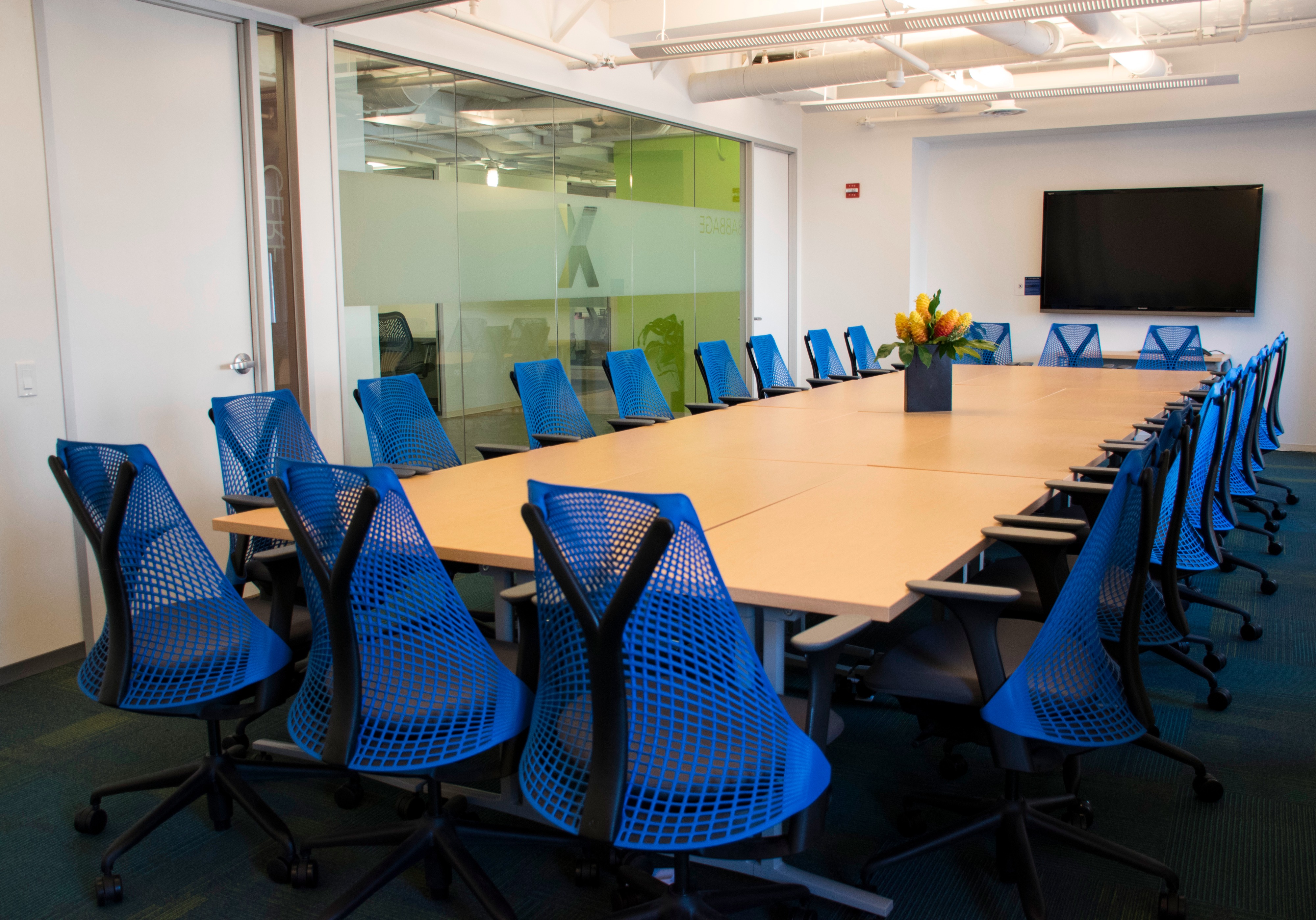 Hybrid Team Space - Modular, Bright, Collaborative in the Heart of the Loop  for group offsite meetings - Great City Views! Babbage + Cerf Boardroom,  Chicago, IL | Off-Site | Peerspace