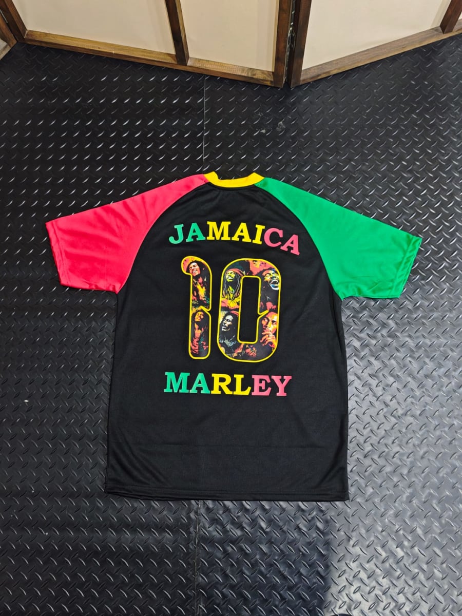 Jamaica x Bob Marley Rasta - Negra con mangas verde y roja - foto 2