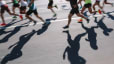 group of people running a marathon