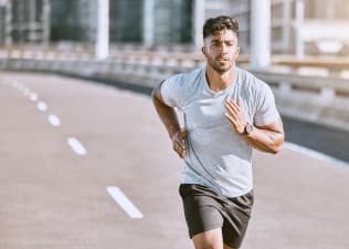 Man running outdoors 