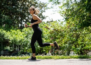 Woman running outdoors