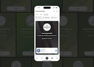 peloton activity challenge on phone screen