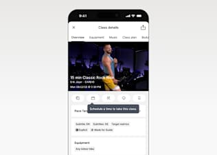 scheduling an Erik Jager 15 min Classic Rock Ride on the Peloton App