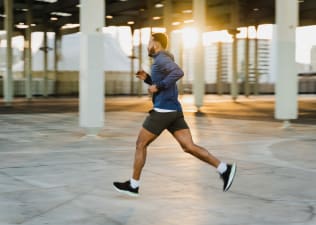 Man running outside (shakeout run)