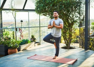 Man doing Tree Pose