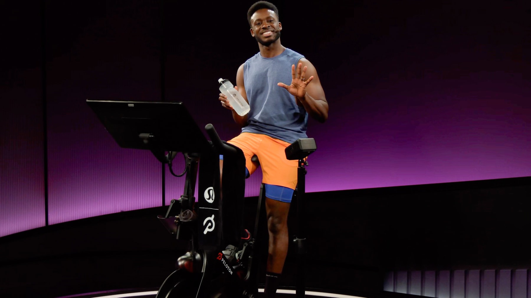 Live exercise bike top