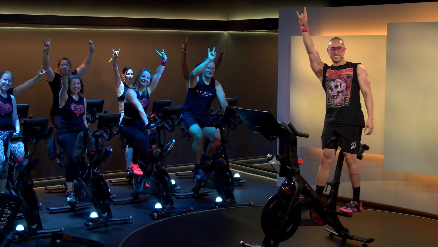 Peloton ride in studio shop