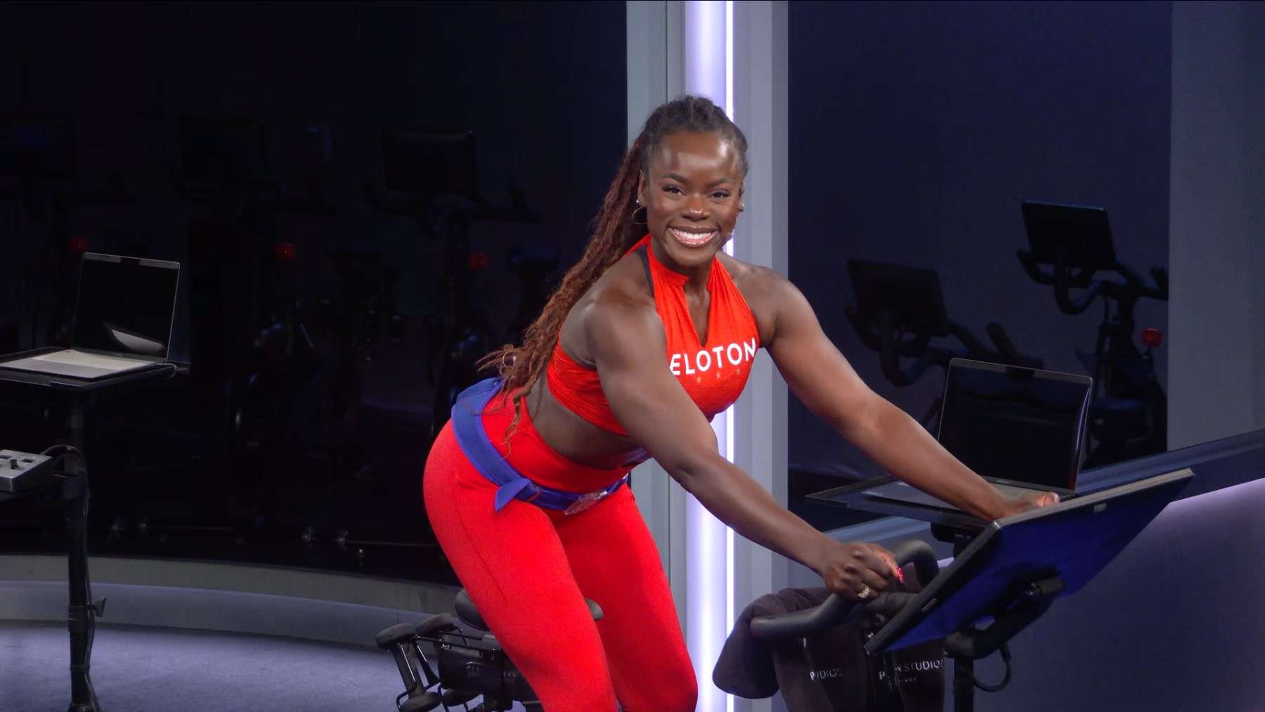 Peloton ride in studio online