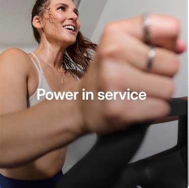 Woman exercising on Peloton Tread