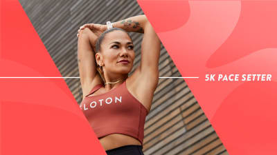 Peloton walking outside shop