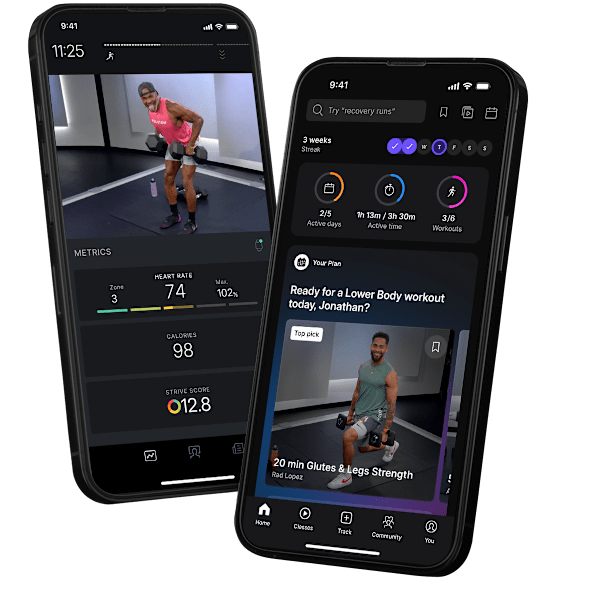 Peloton App screen displayed on iPhone