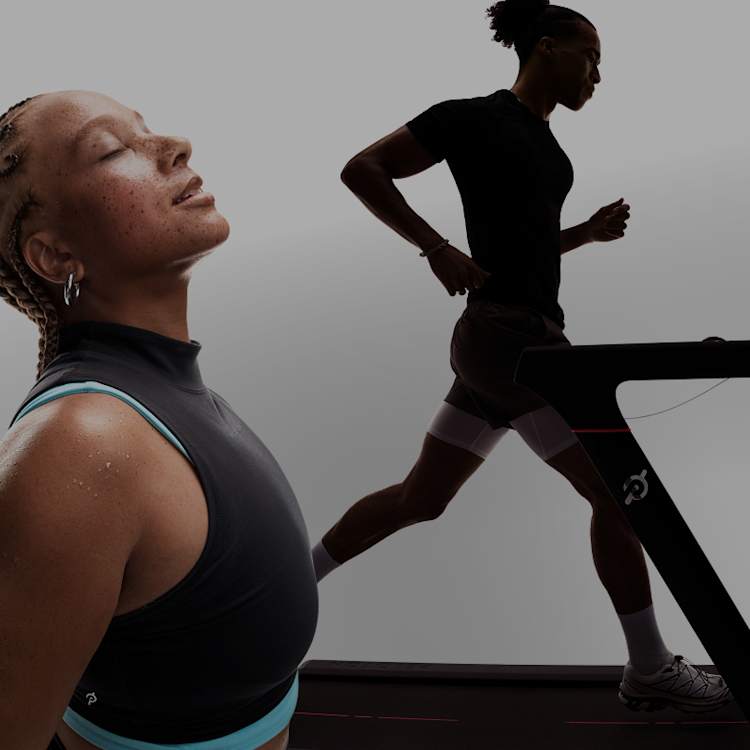 Peloton member running on Peloton Tread