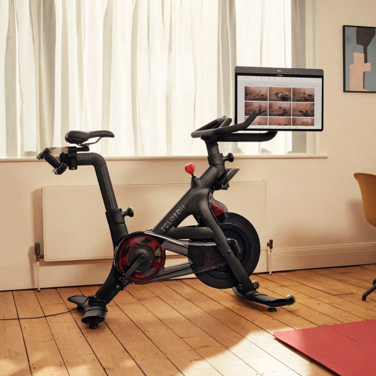 Peloton Bike+ in a living room