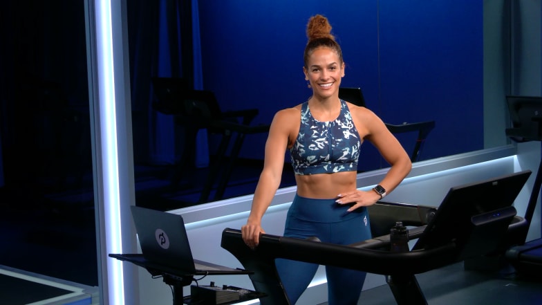 Peloton treadmill workout video hotsell