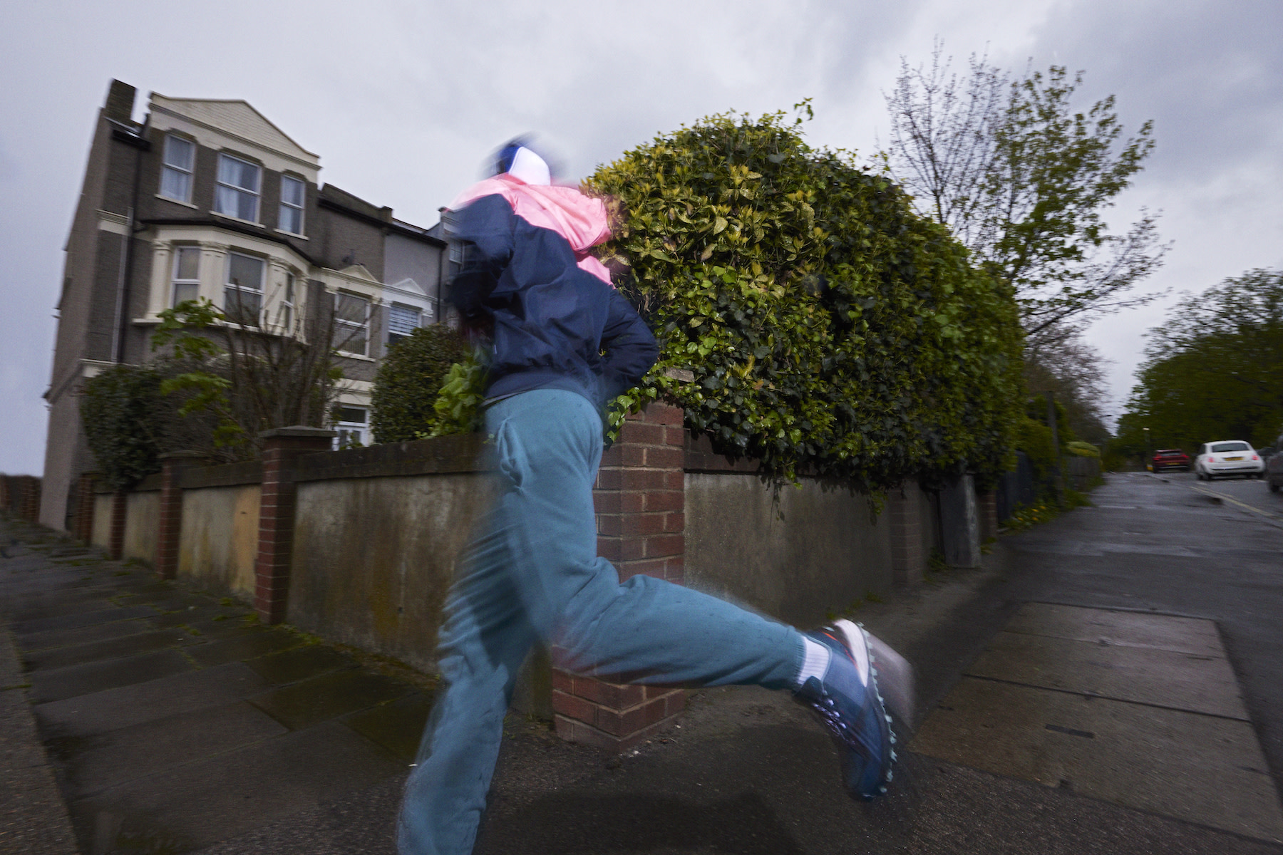 Peloton member running outdoors