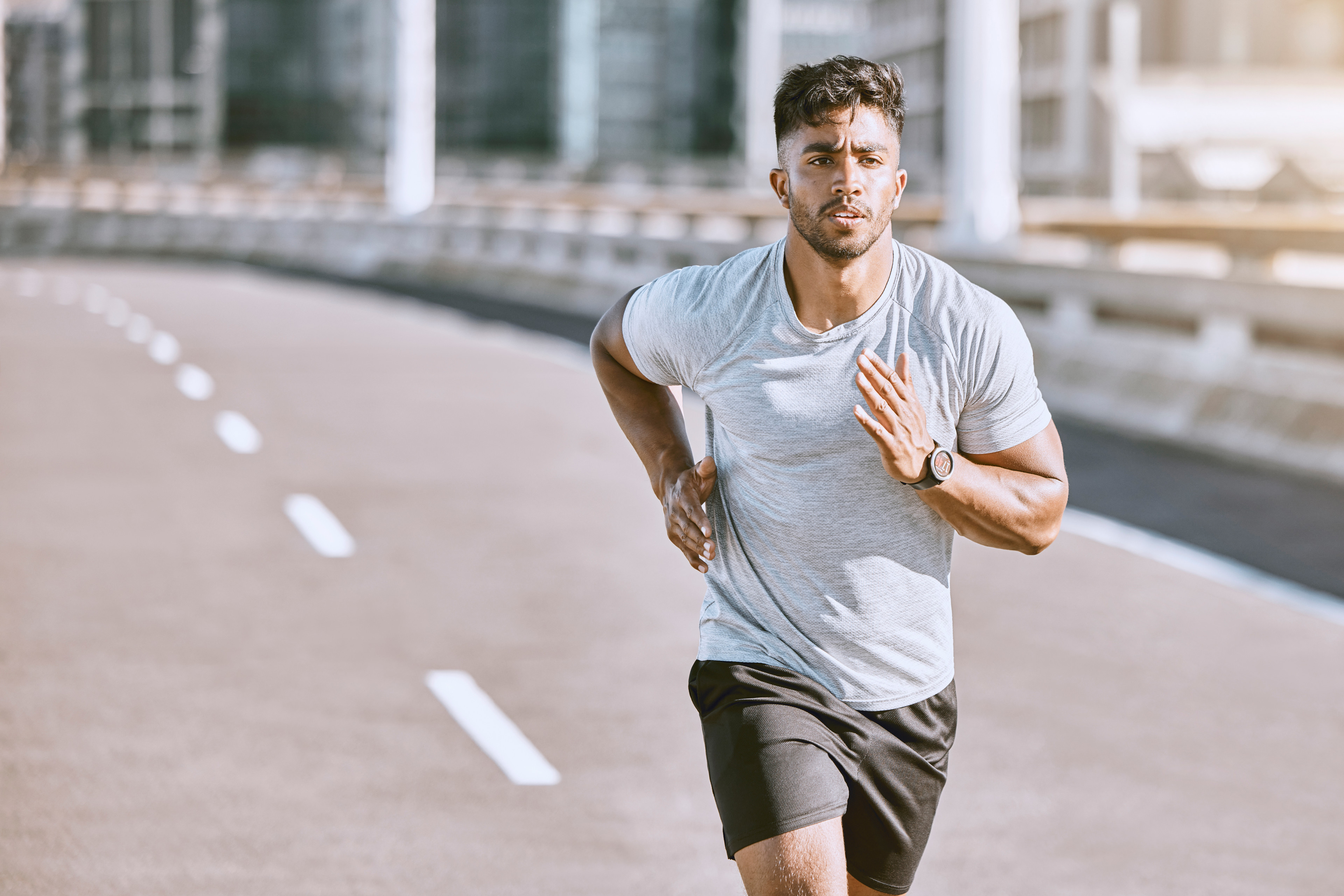 Man running outdoors 