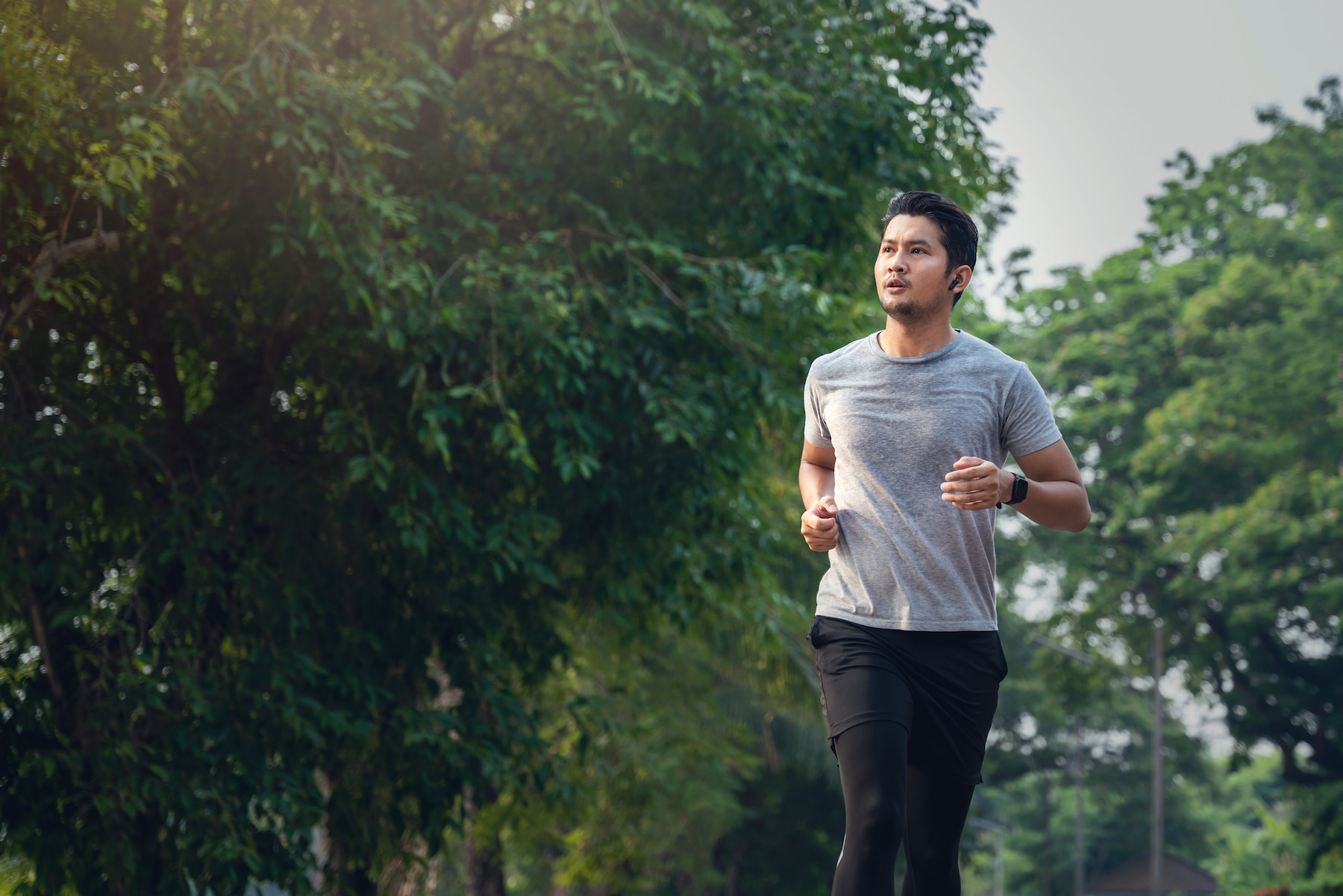 Wellness Trends: A man running outdoors.